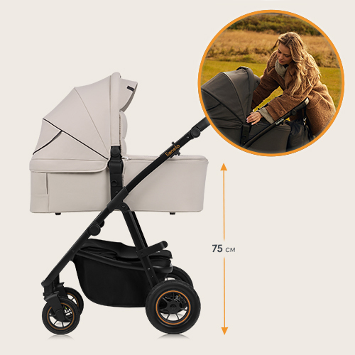 Lionelo Amber Plus 3-in-1 Beige Sand — Multifunktionskinderwagen