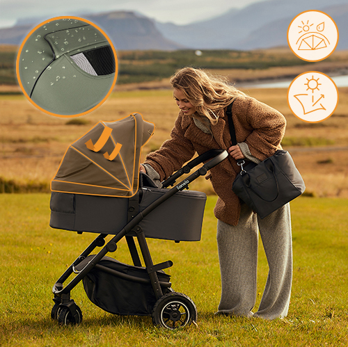 Lionelo Amber Plus 3 w 1 Green Forest — Multifunktionskinderwagen