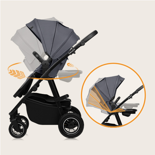 Lionelo Amber Plus 3-in-1 Grey Graphite — Multifunktionskinderwagen