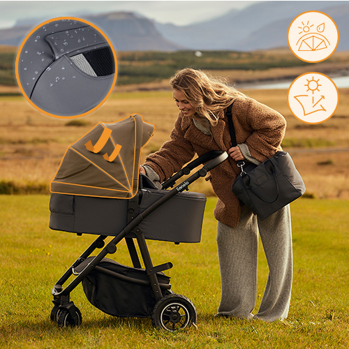 Lionelo Amber Plus 3-in-1 Grey Graphite — Multifunktionskinderwagen