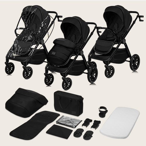 Lionelo Layla 2 w 1 Black Onyx — Wózek wielofunkcyjny