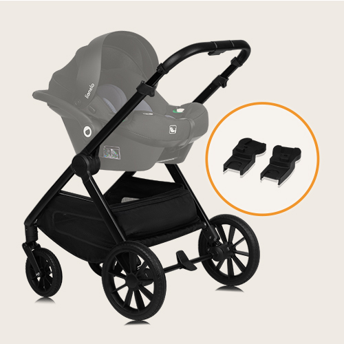 Lionelo Layla 2 w 1 Black Onyx — Wózek wielofunkcyjny