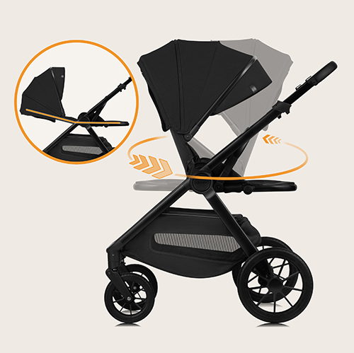 Lionelo Layla 3in1 Black Onyx — Kombikinderwagen