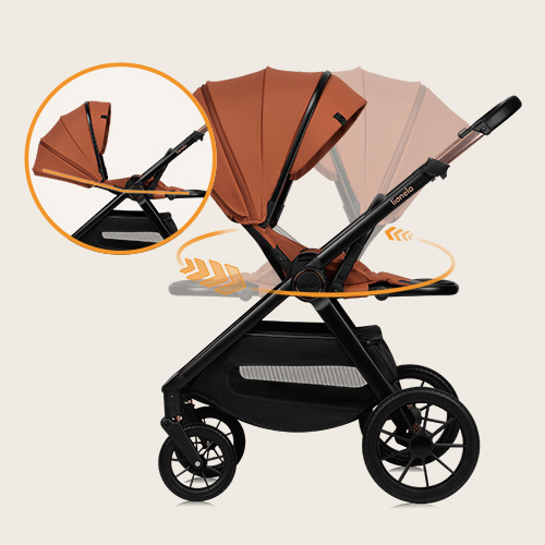 Lionelo Layla 2 w 1 Brown Rust — Wózek wielofunkcyjny
