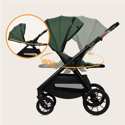 Lionelo Layla 2w1 Green Forest — Wózek wielofunkcyjny