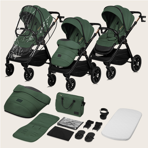 Lionelo Layla 2w1 Green Forest — Wózek wielofunkcyjny