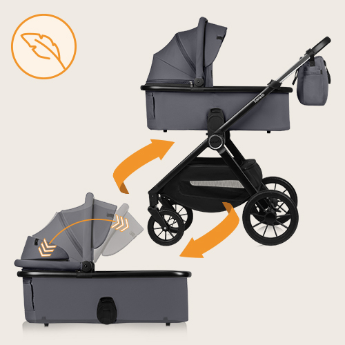 Lionelo Layla 2in1 Grey Stone — Kombikinderwagen