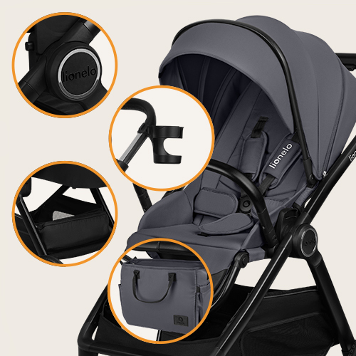 Lionelo Layla 2in1 Grey Stone — Kombikinderwagen