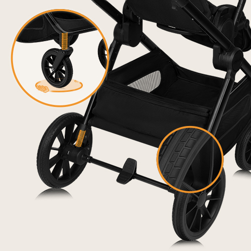 Lionelo Layla 3in1 Black Onyx — Kombikinderwagen