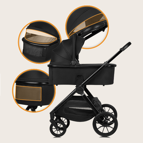 Lionelo Layla 3in1 Black Onyx — Kombikinderwagen