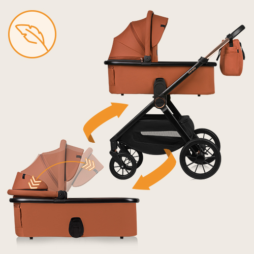 Lionelo Layla 3in1 Brown Rust — Kombikinderwagen