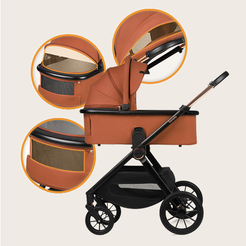 Lionelo Layla 3in1 Brown Rust — Kombikinderwagen