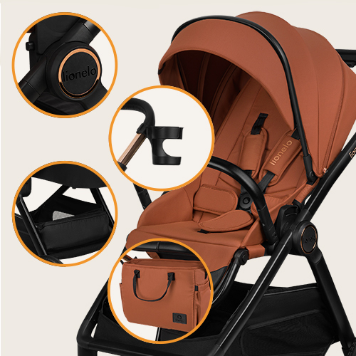 Lionelo Layla 3in1 Brown Rust — Kombikinderwagen
