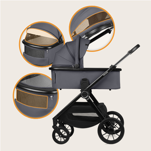 Lionelo Layla 3in1 Grey Stone — Kombikinderwagen