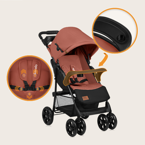 Lionelo Emma Plus Coral Pink — Buggy