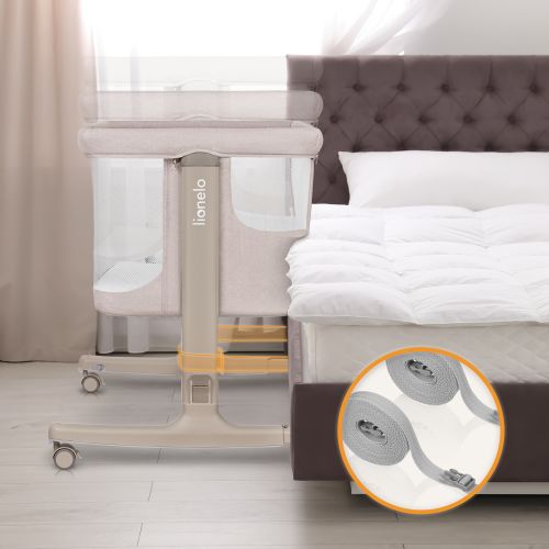 Lionelo Aurora 3 w 1 Beige Sand — Uniwersalne łóżeczko 3 w 1