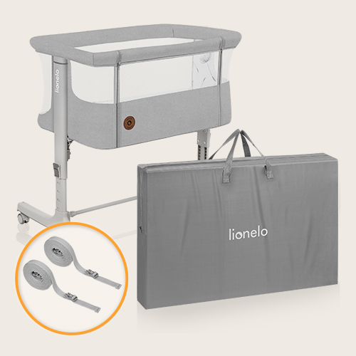 Lionelo Aurora 3 w 1 Beige Sand — Uniwersalne łóżeczko 3 w 1