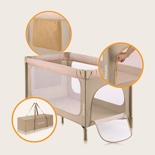 Lionelo Jasmin Easy Fold Beige Sand — Bettchen 2in1