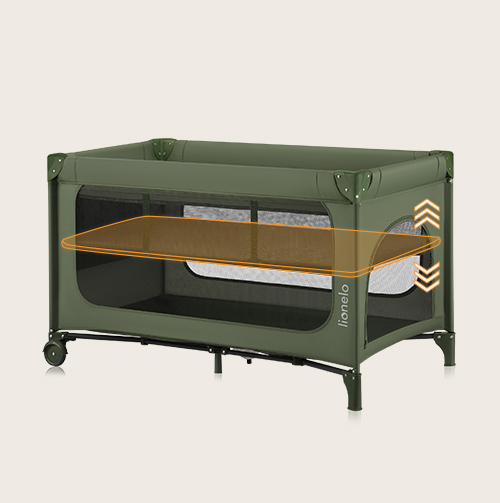 Lionelo Jasmin Easy Fold Green Olive — Bettchen 2in1