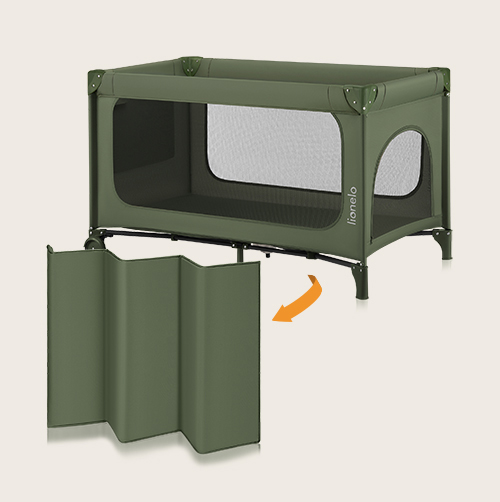 Lionelo Jasmin Easy Fold Green Olive — Bettchen 2in1