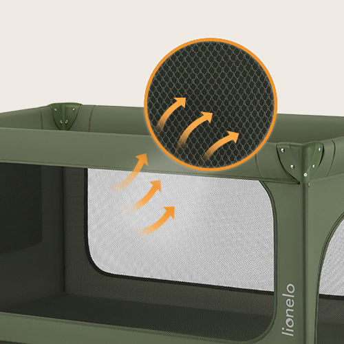 Lionelo Jasmin Easy Fold Green Olive — Bettchen 2in1