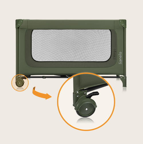 Lionelo Jasmin Easy Fold Green Olive — Bettchen 2in1