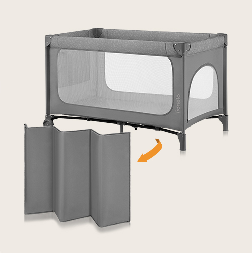 Lionelo Jasmin Easy Fold Grey Stone — Bettchen 2in1