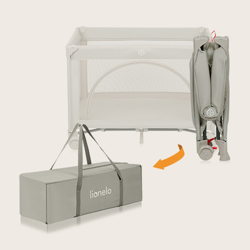 Lionelo Laura Beige Sand — Kompaktes Reisebett