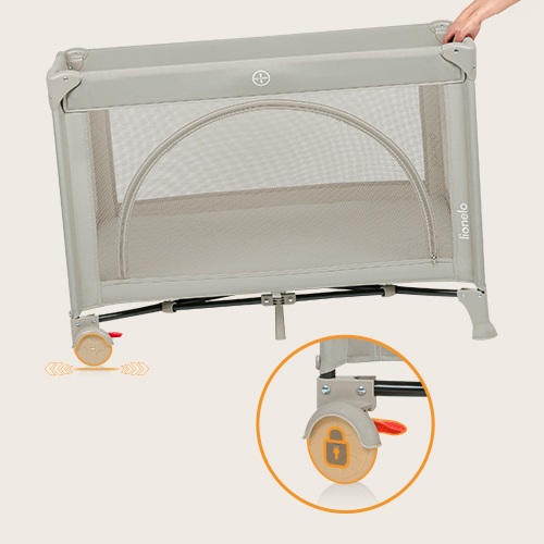 Lionelo Laura Beige Sand — Kompaktes Reisebett
