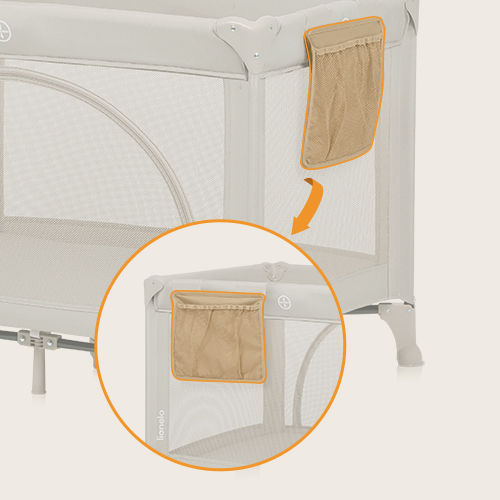 Lionelo Laura Beige Sand — Kompaktes Reisebett