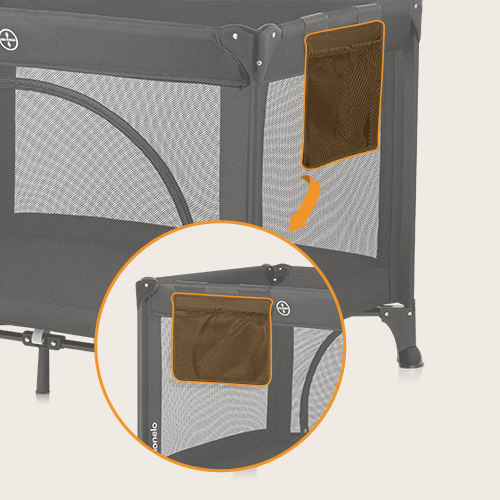 Lionelo Laura Black Carbon — Kompaktes Reisebett