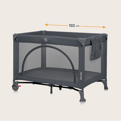 Lionelo Laura Grey Concrete — Kompaktes Reisebett