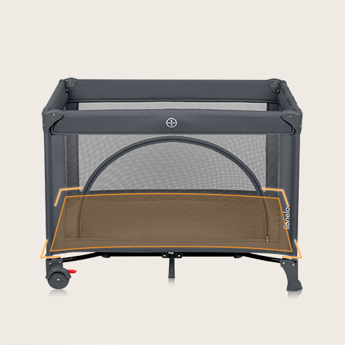 Lionelo Laura Grey Concrete — Kompaktes Reisebett