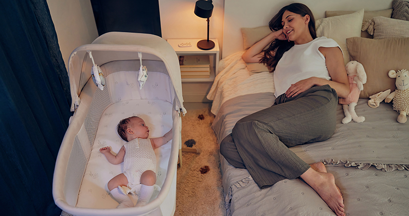 lionelo Malin Evo Beige Natural — Vielseitiges Kinderbett mit Wiege