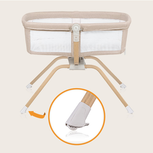 lionelo Malin Evo Beige Natural — Vielseitiges Kinderbett mit Wiege