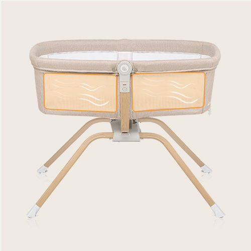 lionelo Malin Evo Beige Natural — Vielseitiges Kinderbett mit Wiege