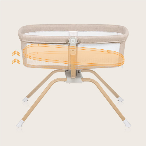 lionelo Malin Evo Beige Natural — Vielseitiges Kinderbett mit Wiege