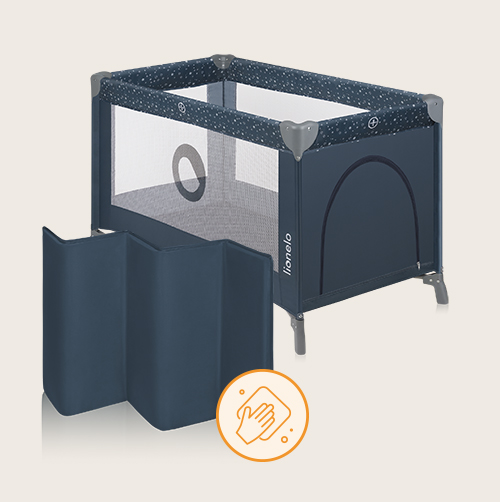 Lionelo Stefi Blue Grey — Kinderreisebett