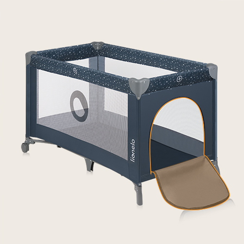Lionelo Stefi Blue Grey — Kinderreisebett