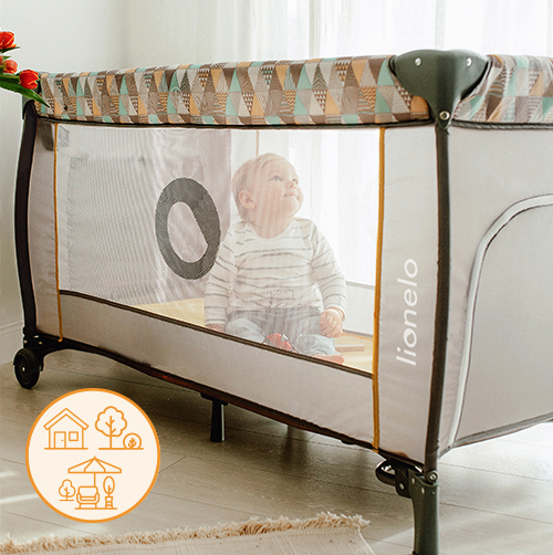 Lionelo Bella Set Grey Concrete 2 w 1 - Bujaczek z gondolą 2 w 1