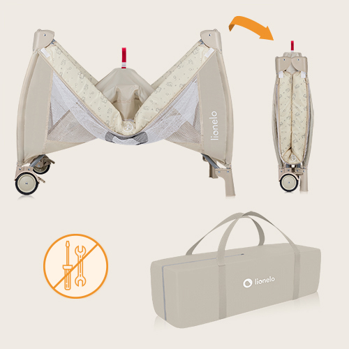 Lionelo Bella Set Grey Concrete 2 w 1 - Bujaczek z gondolą 2 w 1