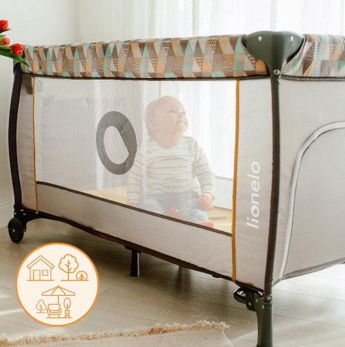 Lionelo Bella Set Grey Concrete 2 w 1 - Bujaczek z gondolą 2 w 1