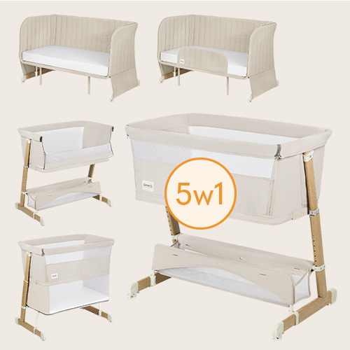 Lionelo Thomi Plus 5 w 1 Beige Sand — 5-in-1-Kinderbett