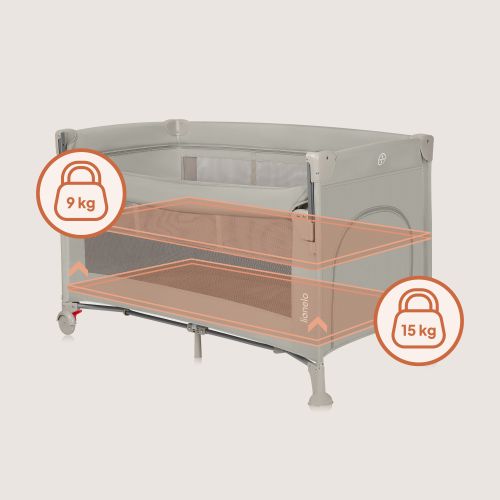 Zwei Höhenstufen im Kinderbett.